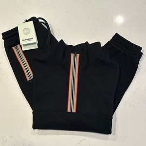 Burberry Icon-Stripe Half-zip sweatshirt  & Burberry Icon-Stripe Track Pants